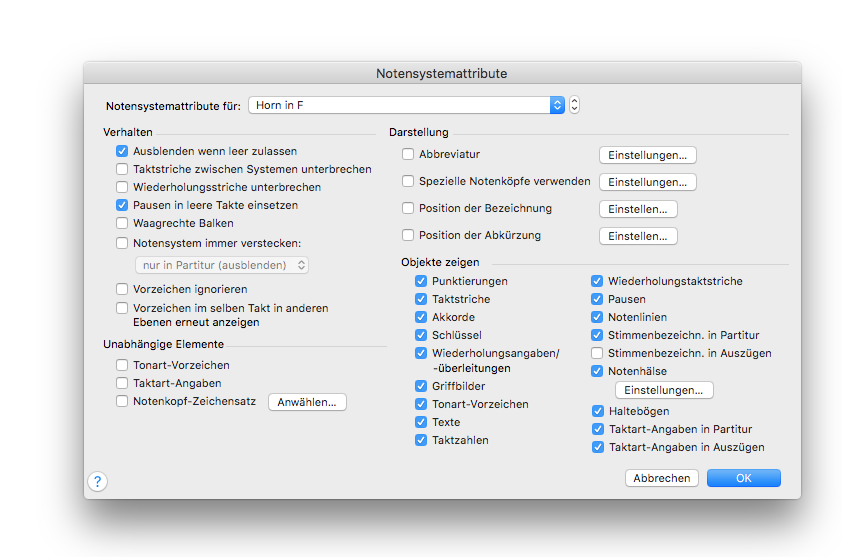 Dialogbox Notensystemattribute